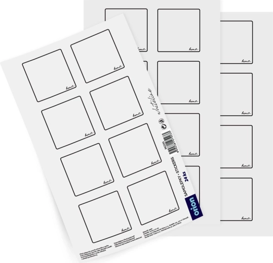 Whiteline Jar Labels – Square (24 pcs)