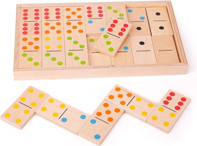 Didelis medinis domino Bigjigs Toys