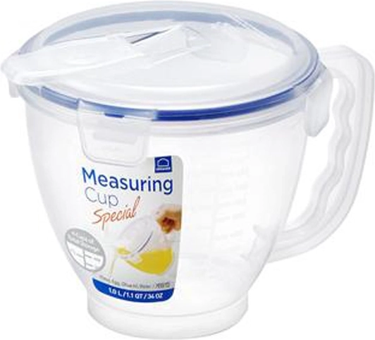 Food container with measuring cup and spout 1 l LOCK