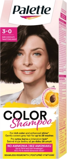 Palette Color Shampoo tamsiai šokoladinis 3-0, 50 ml
