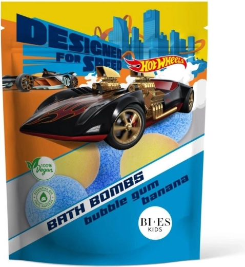Vonios burbulai HOT WHEELS su kramtomosios gumos ir banano kvapu