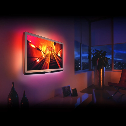 RGB LED juosta televizoriaus apšvietimui