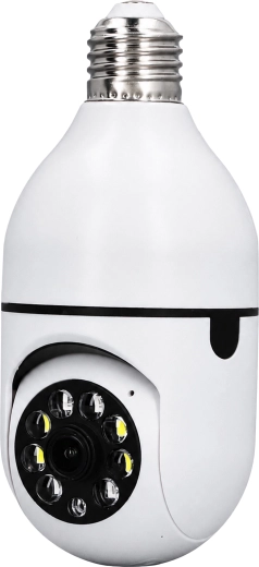 Wireless Wi‑Fi IP camera in an E27 bulb shape, 30 W, for home monitoring - 1 piece
