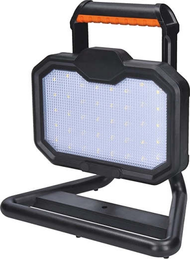 Solight nešiojamas įkraunamas LED prožektorius, 20 W, 2000 lm, oranžinės ir juodos spalvos