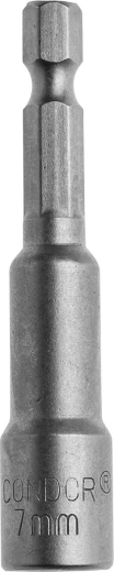 Magnetic adapter 1/4" 7 mm, hex