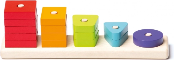 CUBIKA formų rūšiavimas – medinė dėlionė, 16 dalių