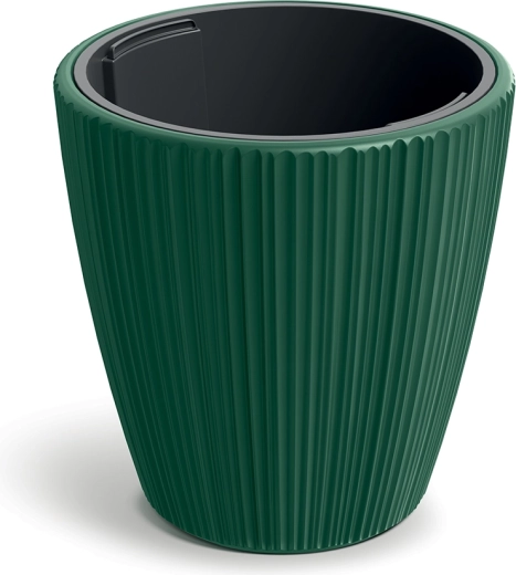 Oro Planter 39 cm dark green with insert