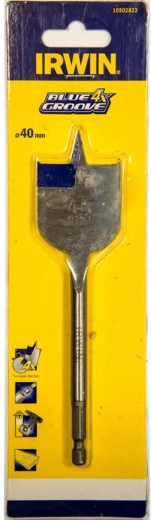 Flat wood drill bit 40 mm IRWIN Blue Groove