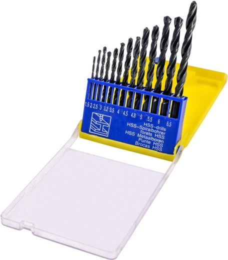 HSS Metal Drill Bit Set 1.5–8 mm, 13 pcs