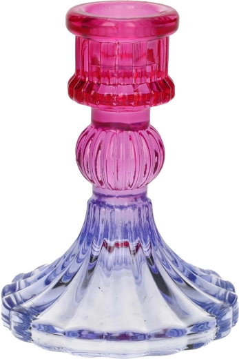 Lior candle holder, pink-purple, 4.8 × 15 cm