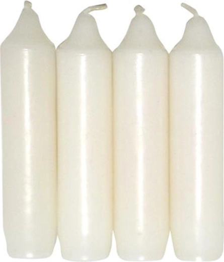 Advent candles white 10 cm, diameter 2.5 cm – set of 4 pcs