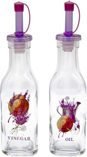 Stikliniai buteliai aliejui ir actui TORO 180 ml – levandos, 2 vnt.