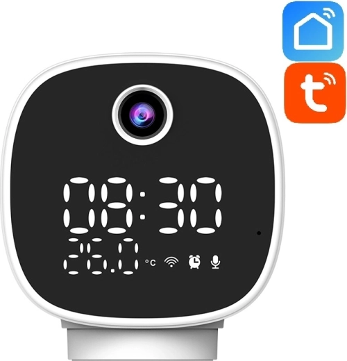 Solight home Wi‑Fi camera with night light and clock