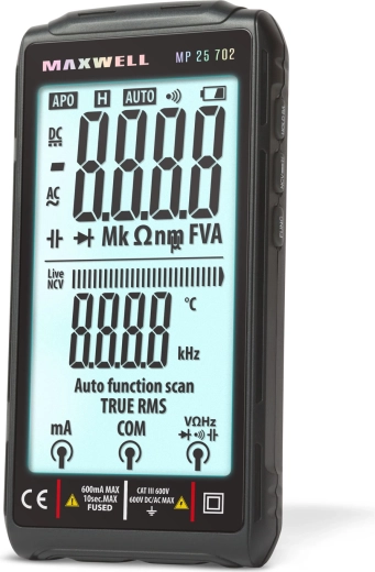 Automatic digital multimeter with 4.2" TFT display and USB-C charging