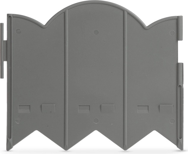 Pilkas plastikinis sodo bortelis 20 × 17,5 cm – 12 dalių