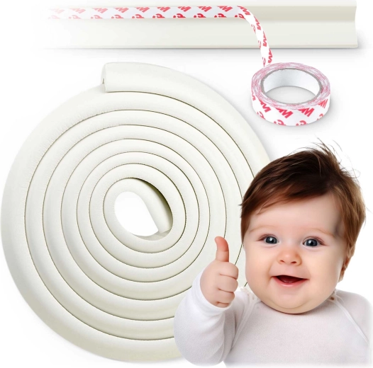 RICOKIDS saugos putų kampų ir briaunų apsaugos juosta, balta, 6 m