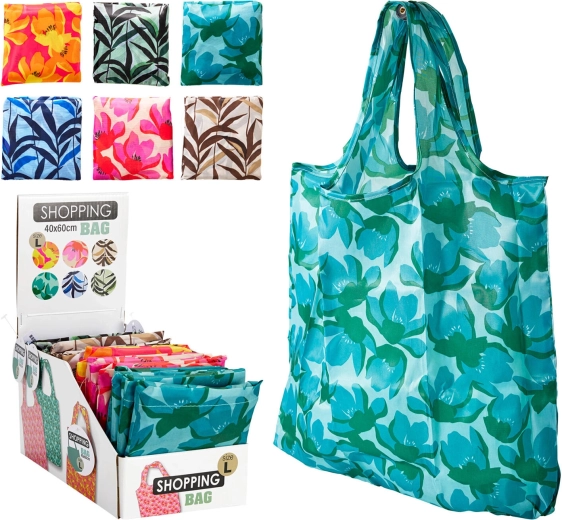 Foldable shopping bag 40 × 56 cm made of polyester – assorted designs