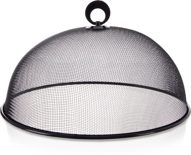 Maisto uždangalas iš metalinio tinklelio, juodas, 30 cm