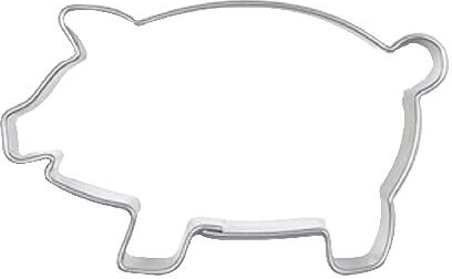 Stainless steel pig-shaped cookie cutter – set of 10 pcs