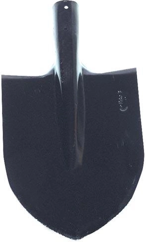 Pointed spade without handle, black