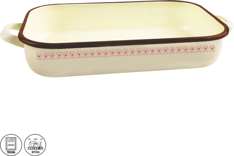 Enamel Roasting Pan Tonča 46 × 24.5 × 7 cm