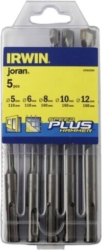 IRWIN SPEEDHAMMER PLUS Masonry Drill Bit Set 5–12 mm, 5 pcs