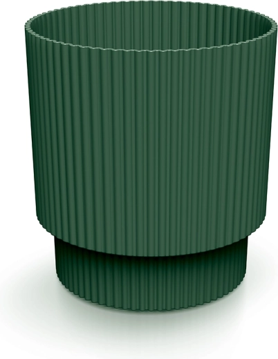Milly plastic flower pot 19.5 cm dark green