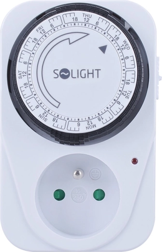 Solight mechaninis savaitinis laikmatis į kištukinį lizdą