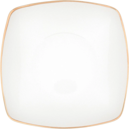 MariaPaula Moderna Square Deep Plate with Gold Rim 18.5 cm