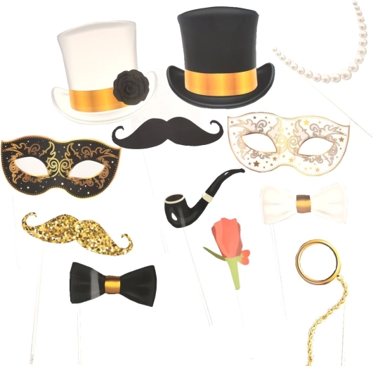 Set of Party Photo Booth Props (12 pcs)