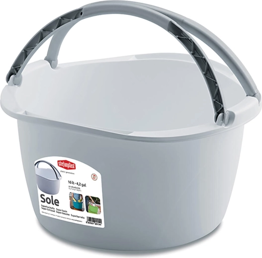 Plastikinis kibiras SOLE 16 l su ergonomiška rankena