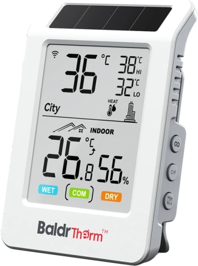 Baldrtherm saulės energija maitinamas Wi‑Fi termohigrometras HCS596WB
