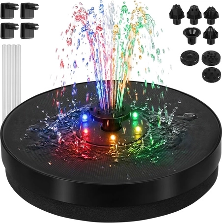 Gardlov Solar Floating Garden Fountain with RGB LED Lighting