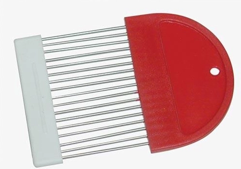 Onion slicing holder 11 × 7.5 cm, plastic and metal