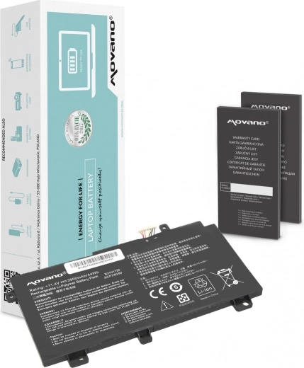 Movano B31N1726 battery for Asus FX504, FX505 and FX80G laptops (3900 mAh / 44 Wh)