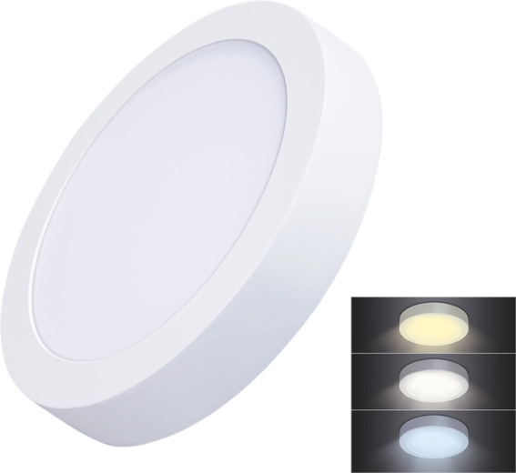 Solight LED mini panelė CCT, apvalus, paviršinis 18 W