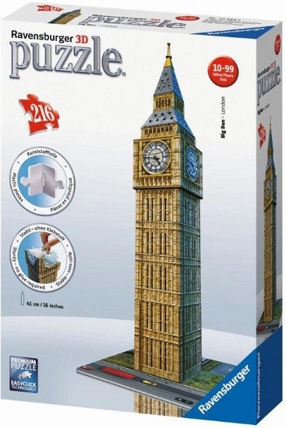 Ravensburger 3D dėlionė Big Benas Londonas 216 dalių
