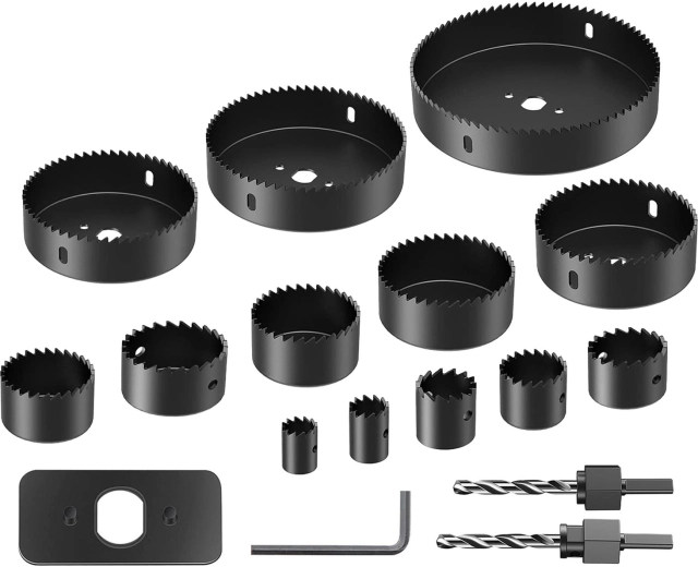 Renew Force hole saw set for wood 19–127 mm, 16 pcs