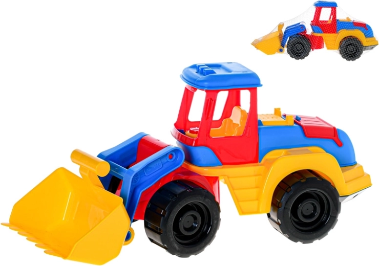 Plastikinis krautuvas traktorius 45 cm į smėlį ir į sodą