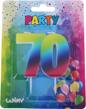 Party Candle Rainbow 70