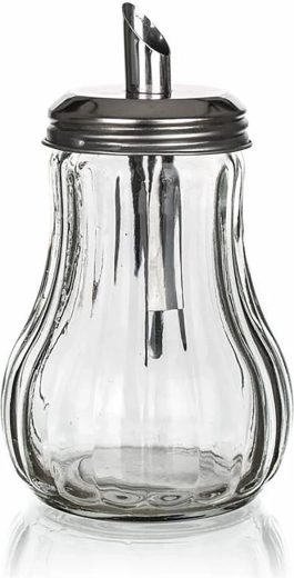 MONO Sugar Dispenser 230 ml glass and stainless steel