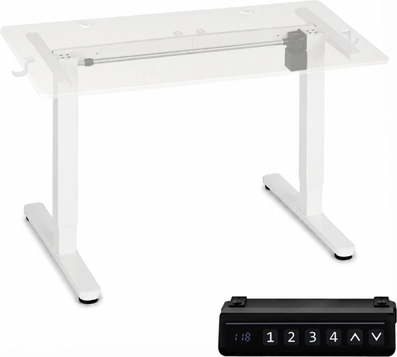 ModernHome electric height-adjustable desk frame 72–118 cm white