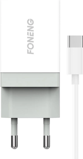 Greitojo įkrovimo FONENG įkroviklis su 1× USB 10,5 W + USB‑C kabelis 1 m