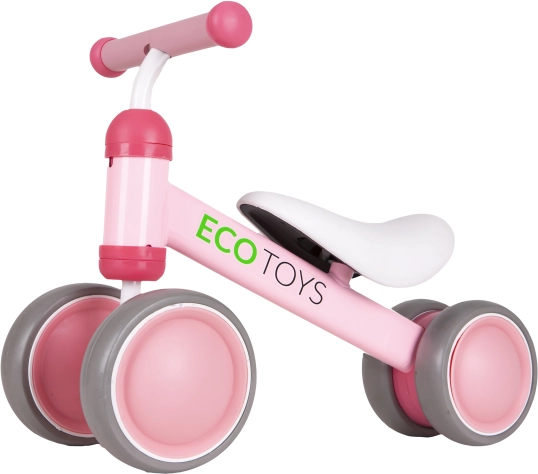 Rožinis balansinis dviratukas vaikams ECO TOYS