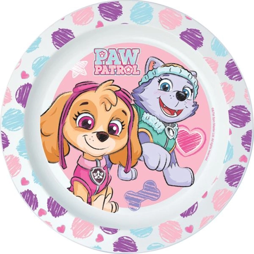 Plastikinė Paw Patrol lėkštė 22 cm, rožinė