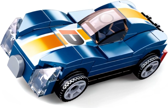 Sluban Užsukamas Mėlynas Sportinis Automobilis