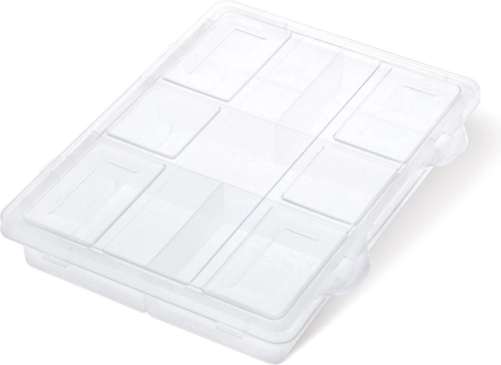 Plastic Organizer Knox 200 × 160 × 35 mm, transparent, 5 compartments