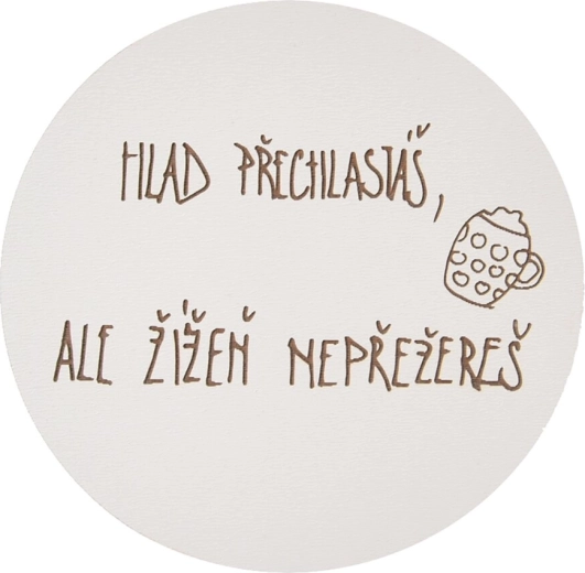 Smooth wooden coaster, diameter 10 cm