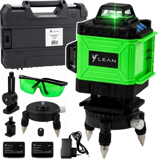 4D Laser Level with 16 Lines and Green Light