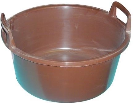 Plastikinis dubuo su rankenomis 43 cm, baltas, 15 l